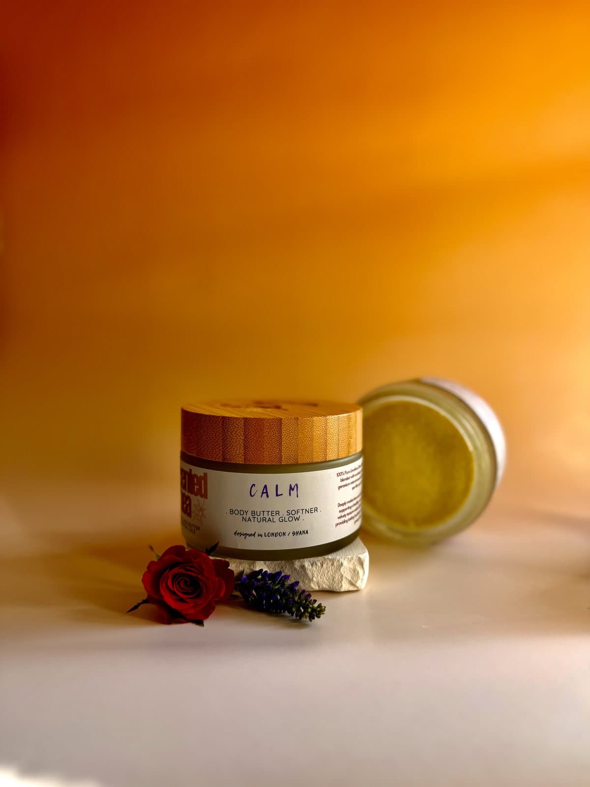 CALM body butter, 200g jar, alternate angle